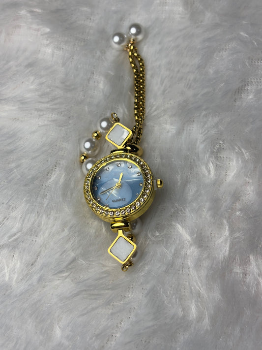 Square MOP with pearl Adjustment watch - Quartz