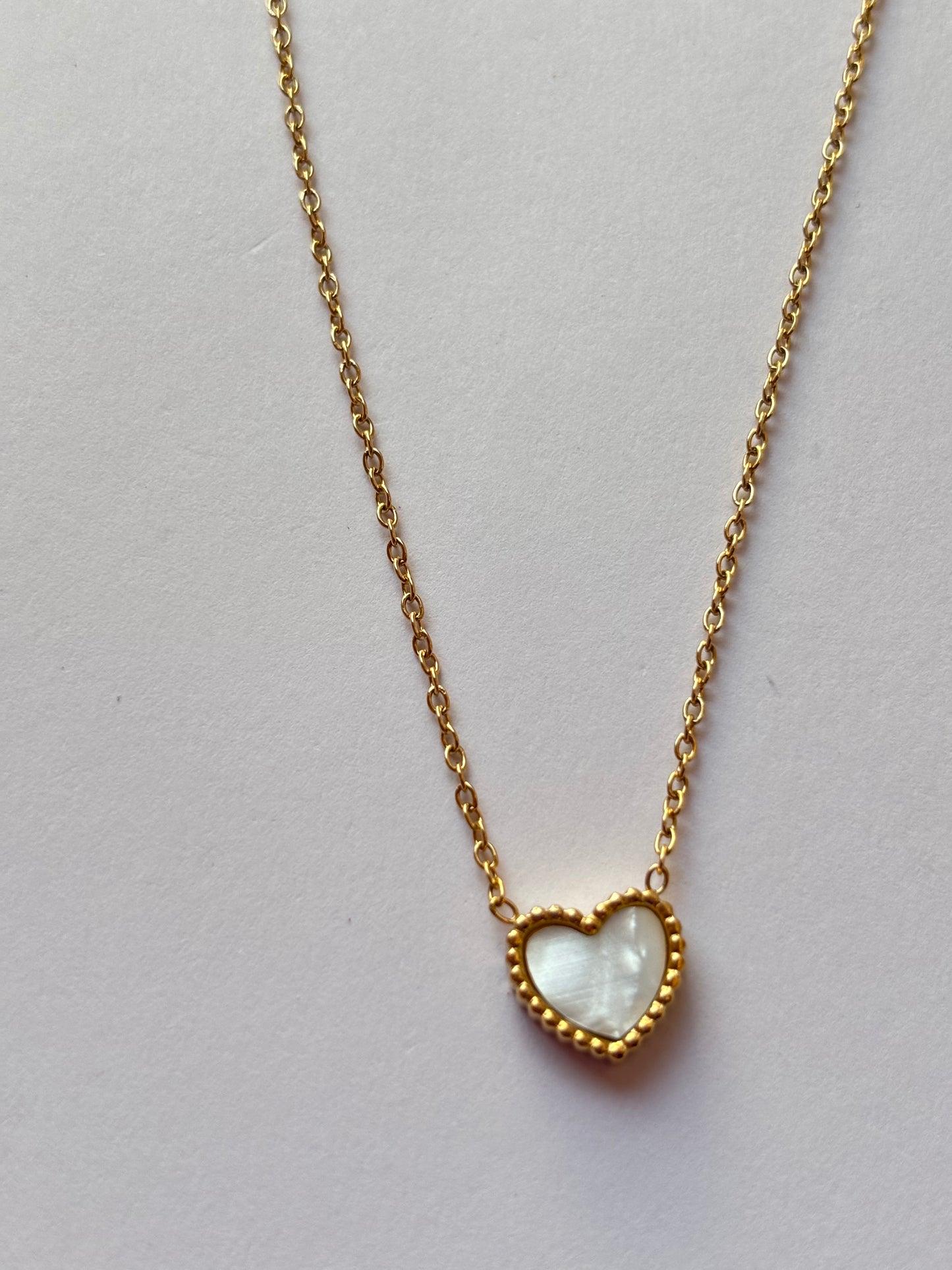 Mop Heart Necklace