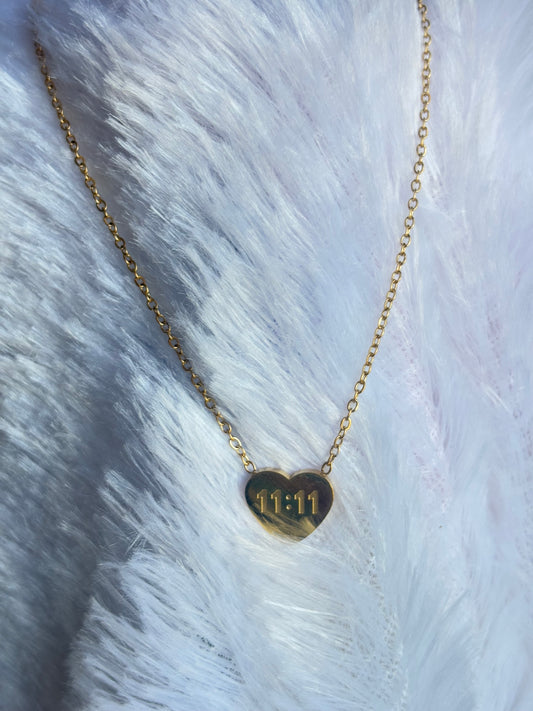 11:11 Heart Necklace