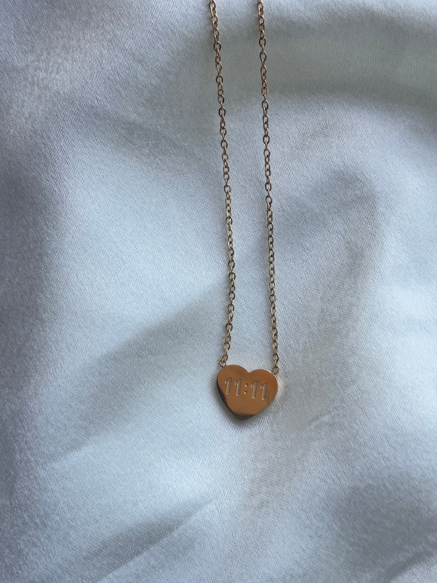 11:11 Heart Necklace