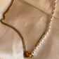 Pearl heart chain pendent