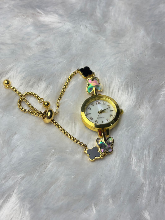 Clover & Butterfly bracelet kind Adjustment watch - Quartz