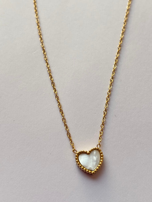 Mop Heart Necklace