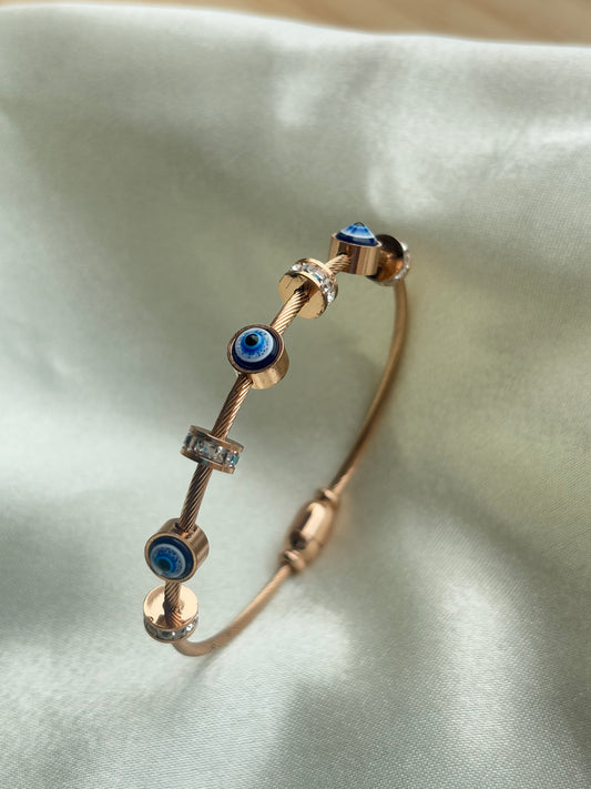 Evile Eye Rose Gold Kada