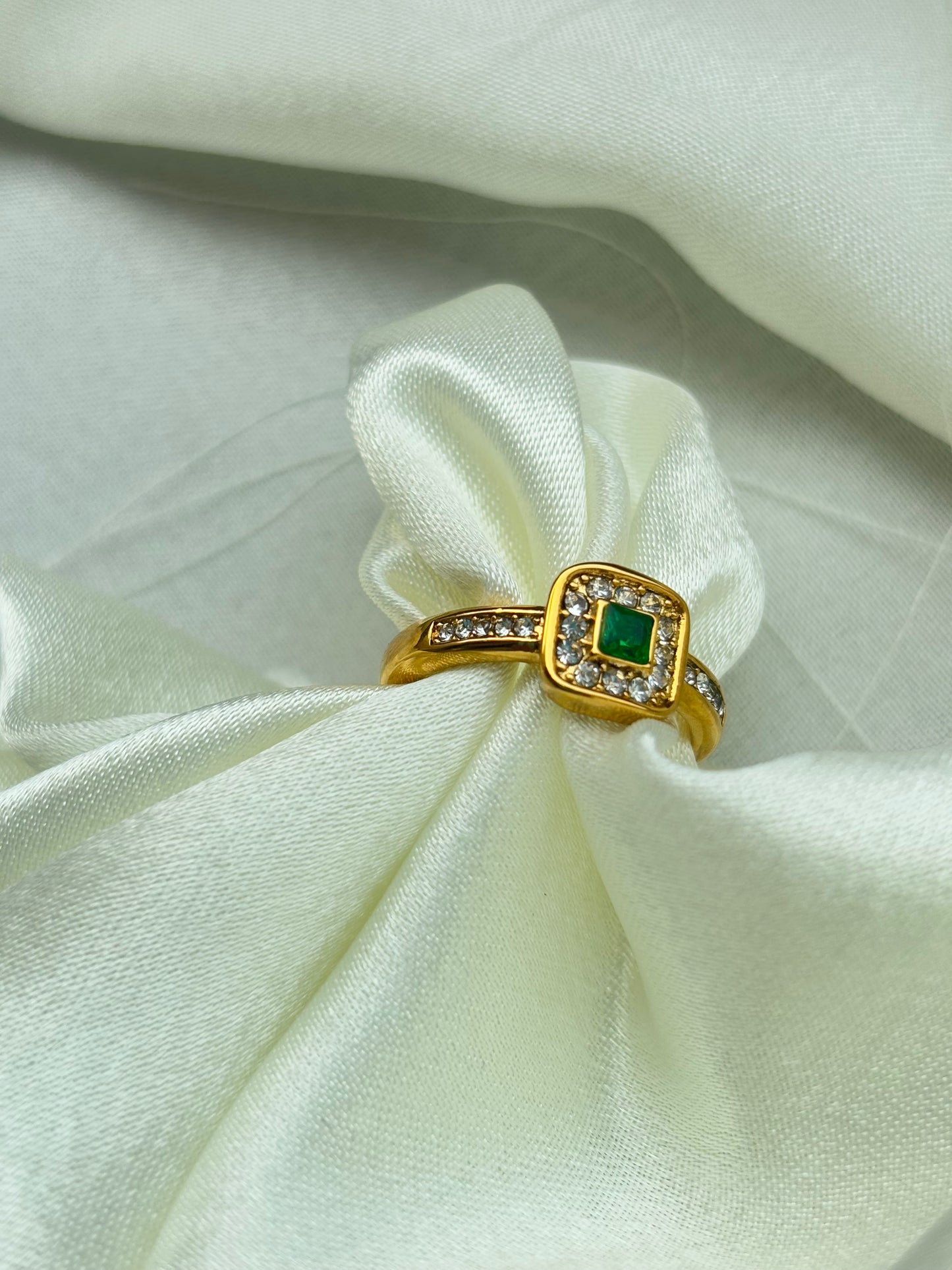 Square Emerald Ring