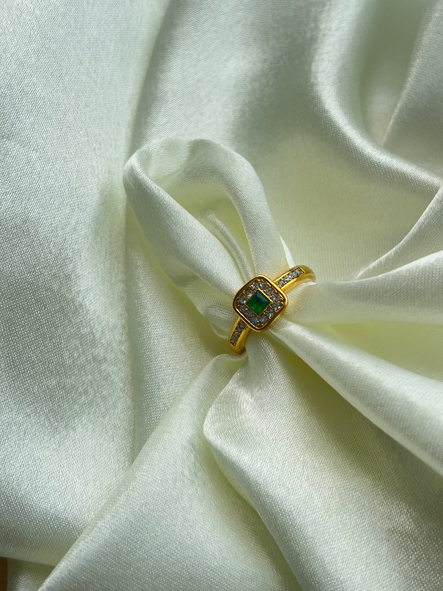 Square Emerald Ring