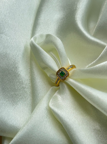 Square Emerald Ring